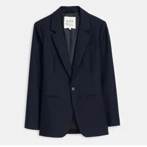 Alex Mill SoHo Blazer Men Sz XL Navy Blue One Button Pocket Wool Blend Lined NWT